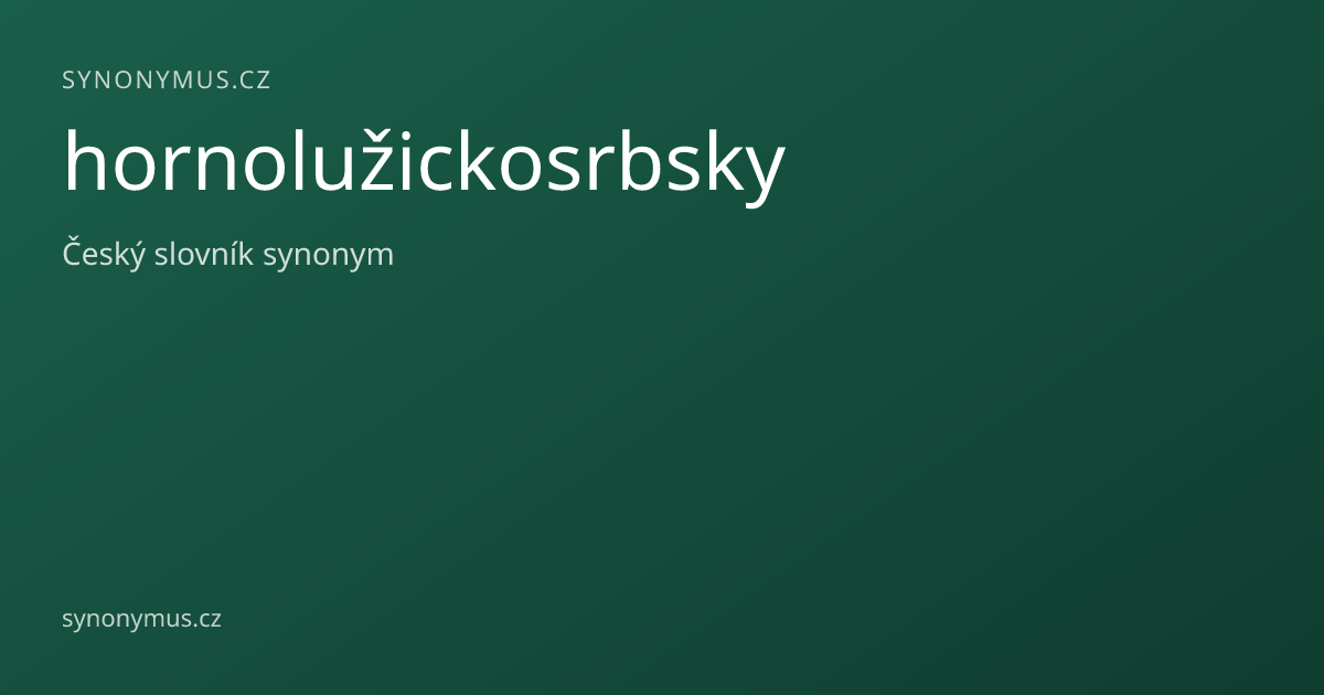 Náhled odkazu: hornolužickosrbsky