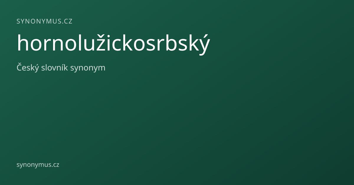 Náhled odkazu: hornolužickosrbský