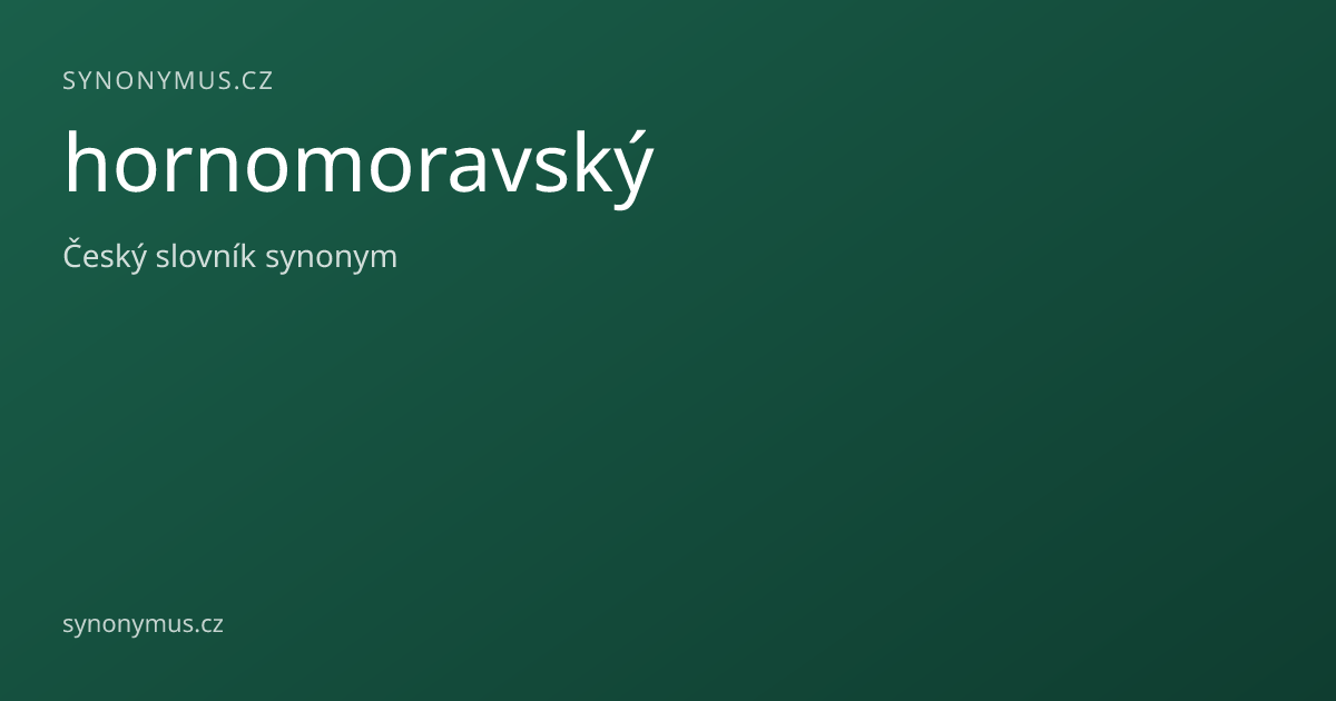 Náhled odkazu: hornomoravský