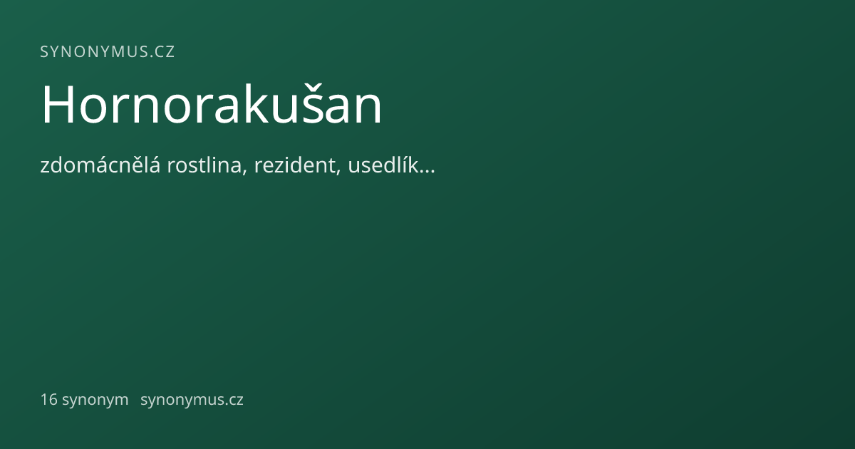 Náhled odkazu: Hornorakušan