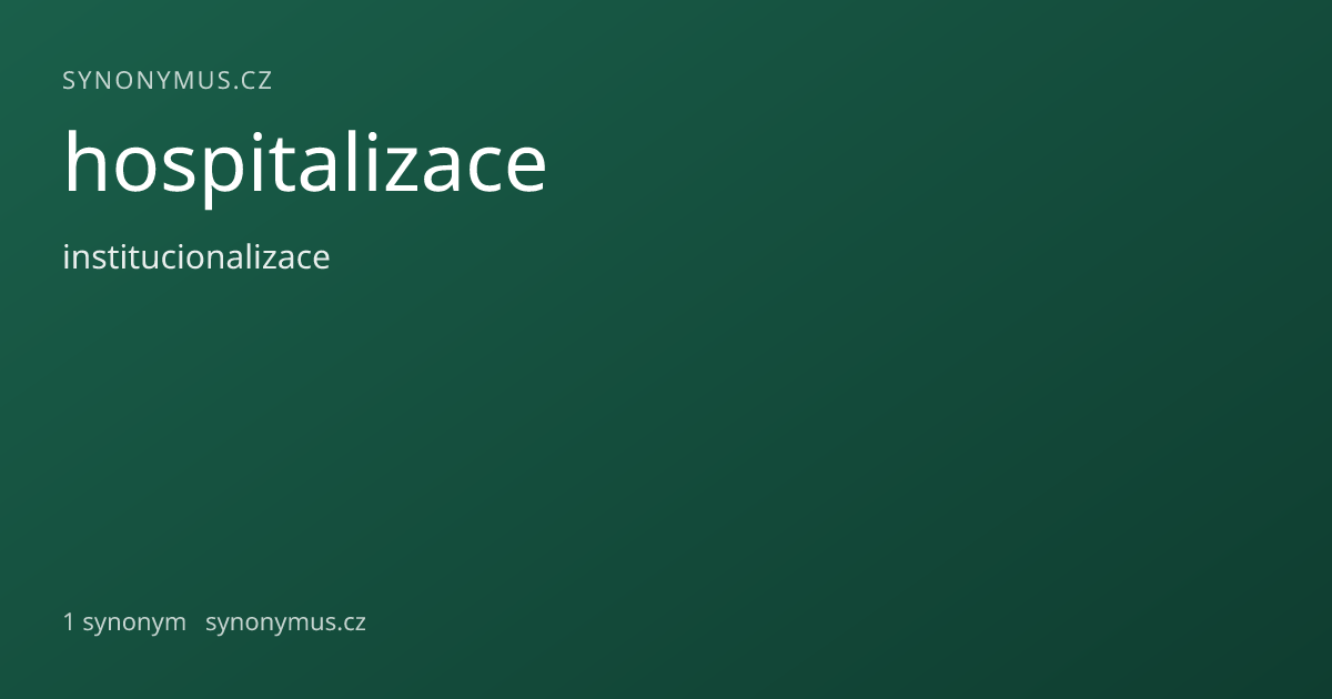 Náhled odkazu: hospitalizace