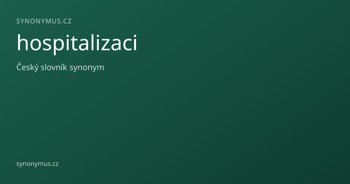 Náhled odkazu: hospitalizaci