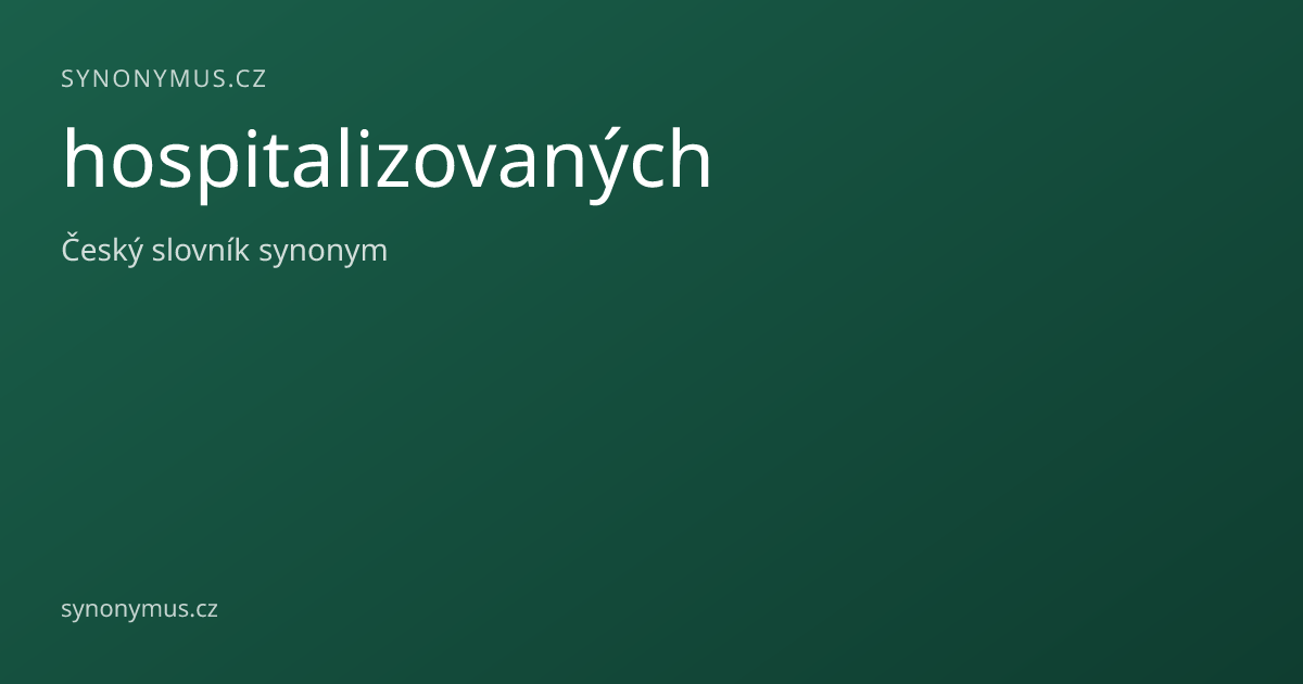 Náhled odkazu: hospitalizovaných