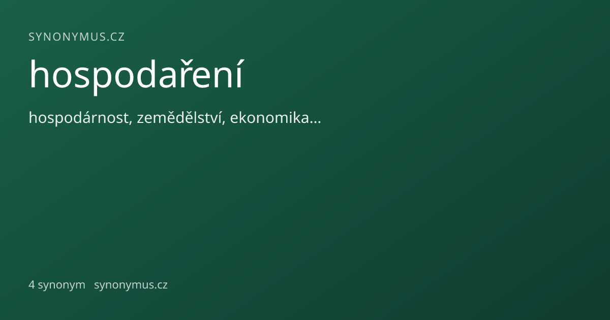 Náhled odkazu: hospodaření