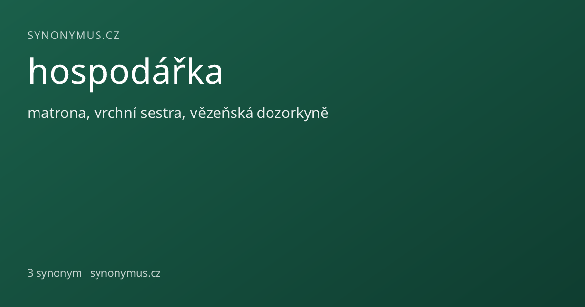 Náhled odkazu: hospodářka