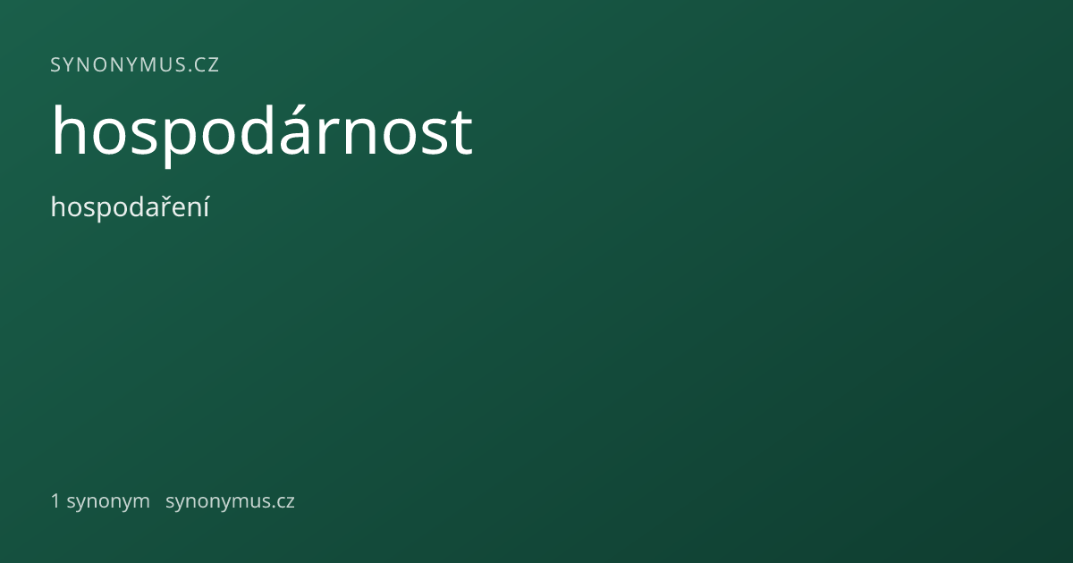 Náhled odkazu: hospodárnost
