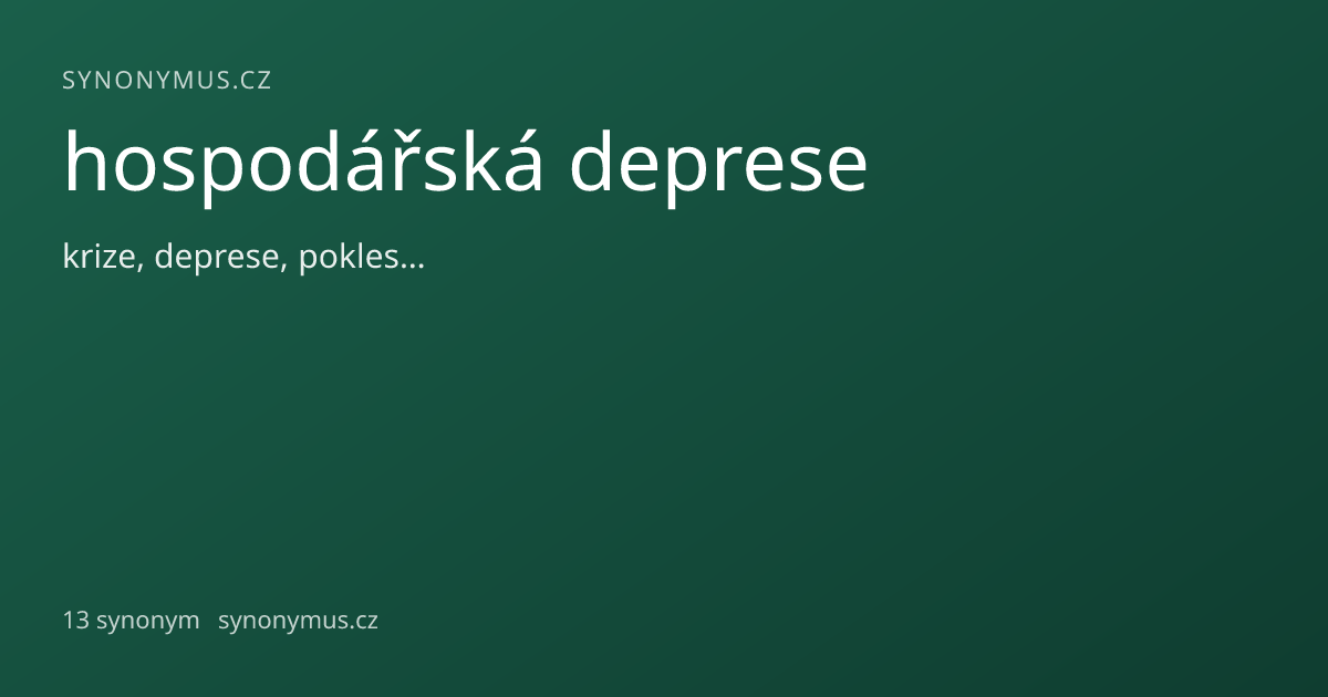 Náhled odkazu: hospodářská deprese