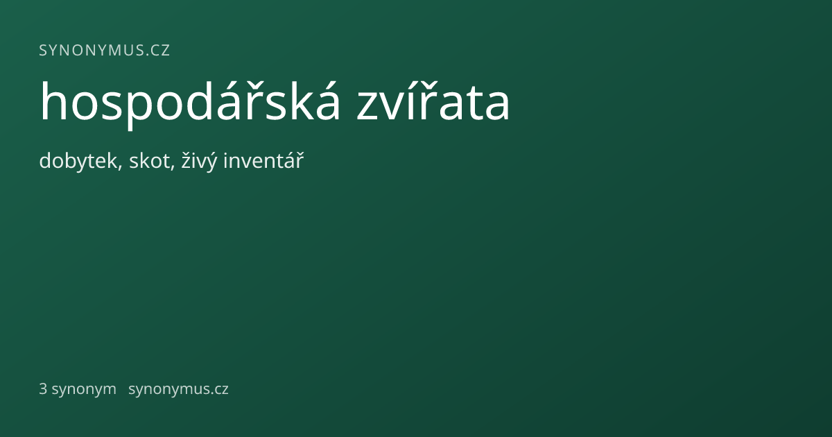 Náhled odkazu: hospodářská zvířata