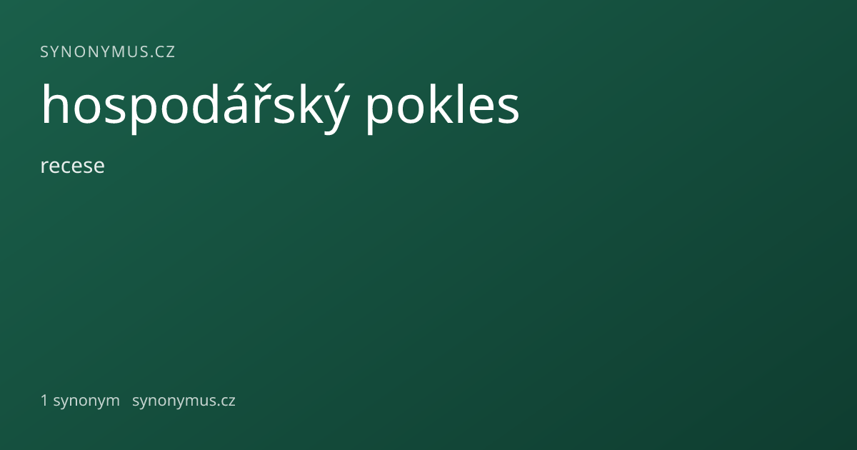 Náhled odkazu: hospodářský pokles