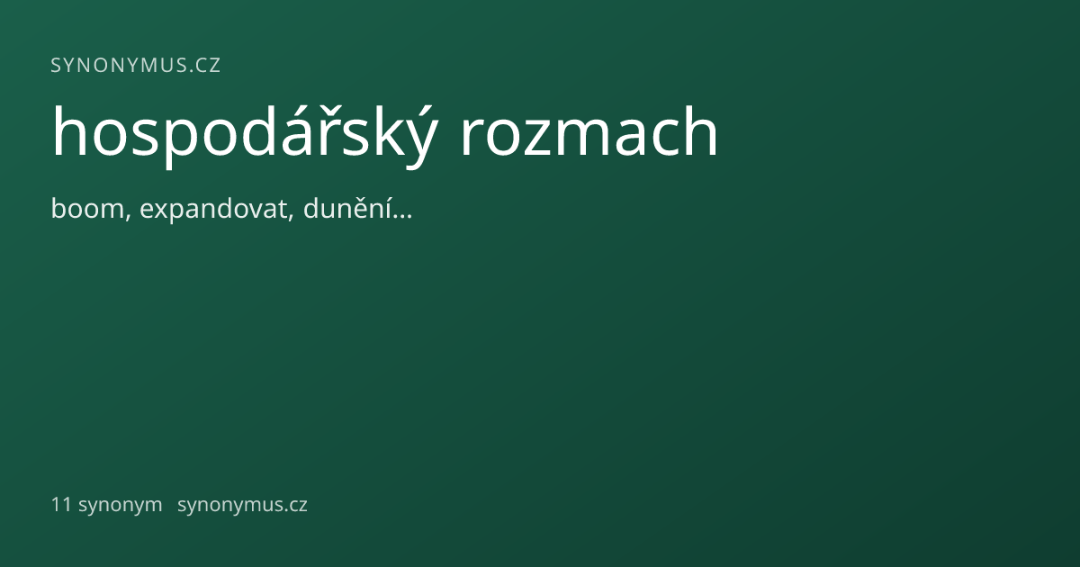 Náhled odkazu: hospodářský rozmach