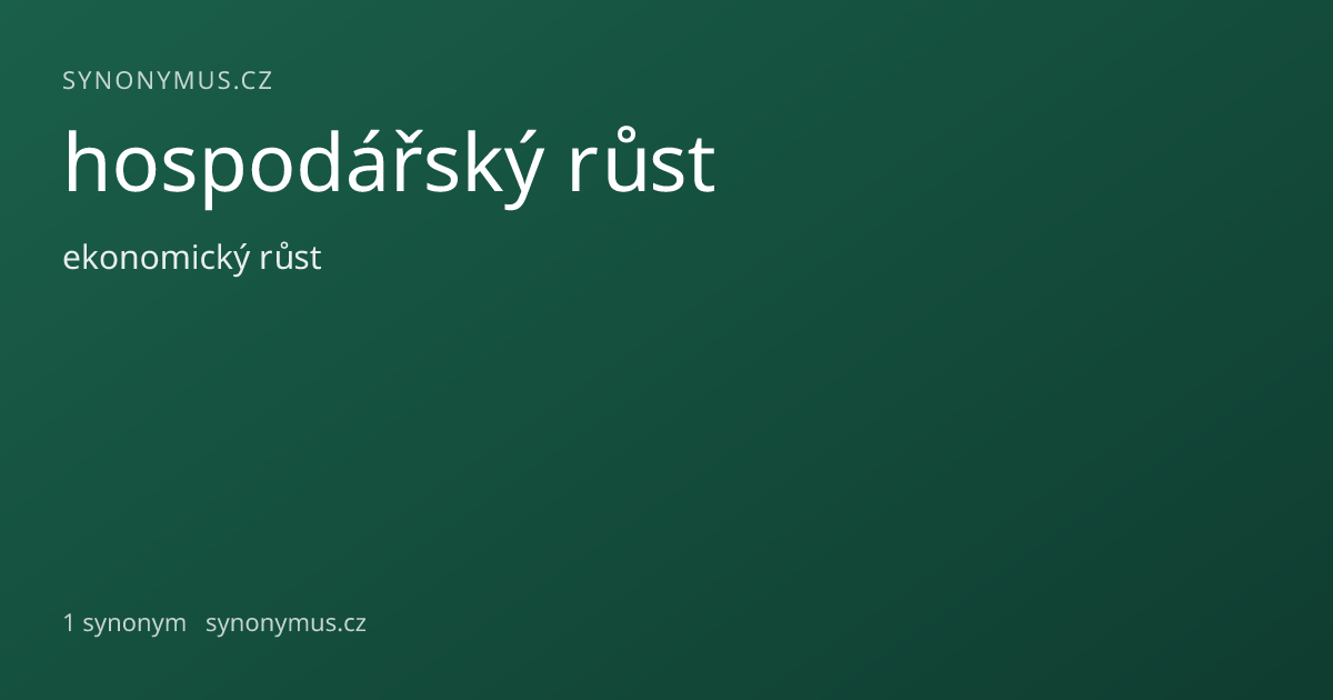 Náhled odkazu: hospodářský růst