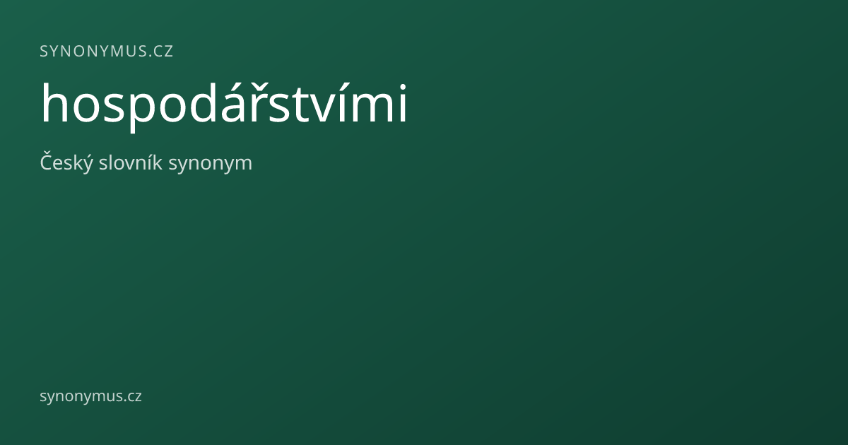 Náhled odkazu: hospodářstvími