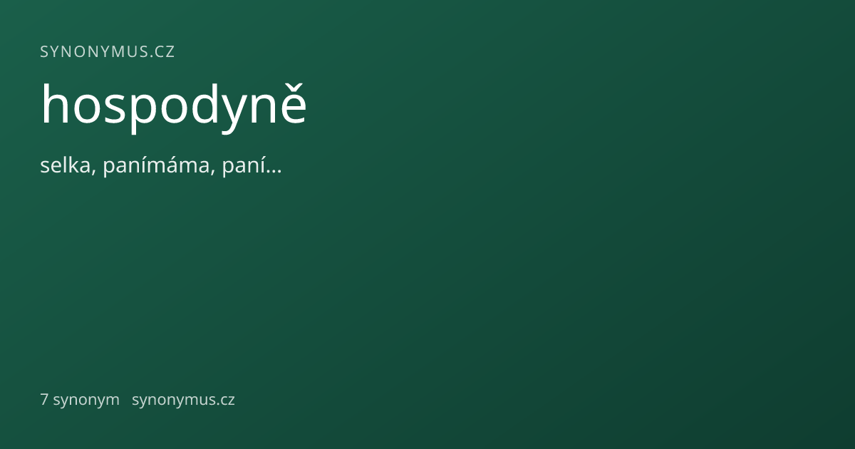 Náhled odkazu: hospodyně