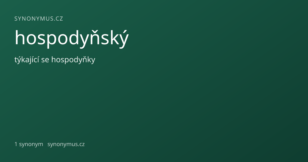 Náhled odkazu: hospodyňský