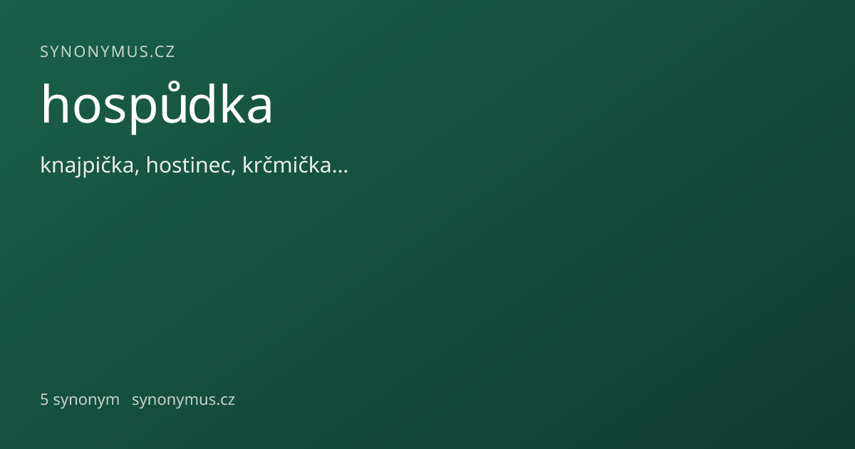 Náhled odkazu: hospůdka