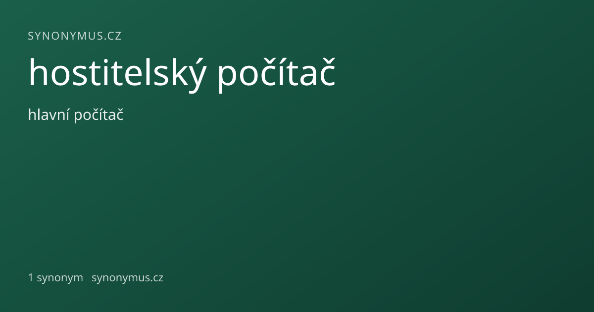 Náhled odkazu: hostitelský počítač