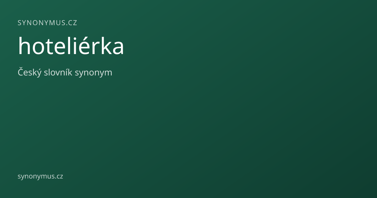 Náhled odkazu: hoteliérka