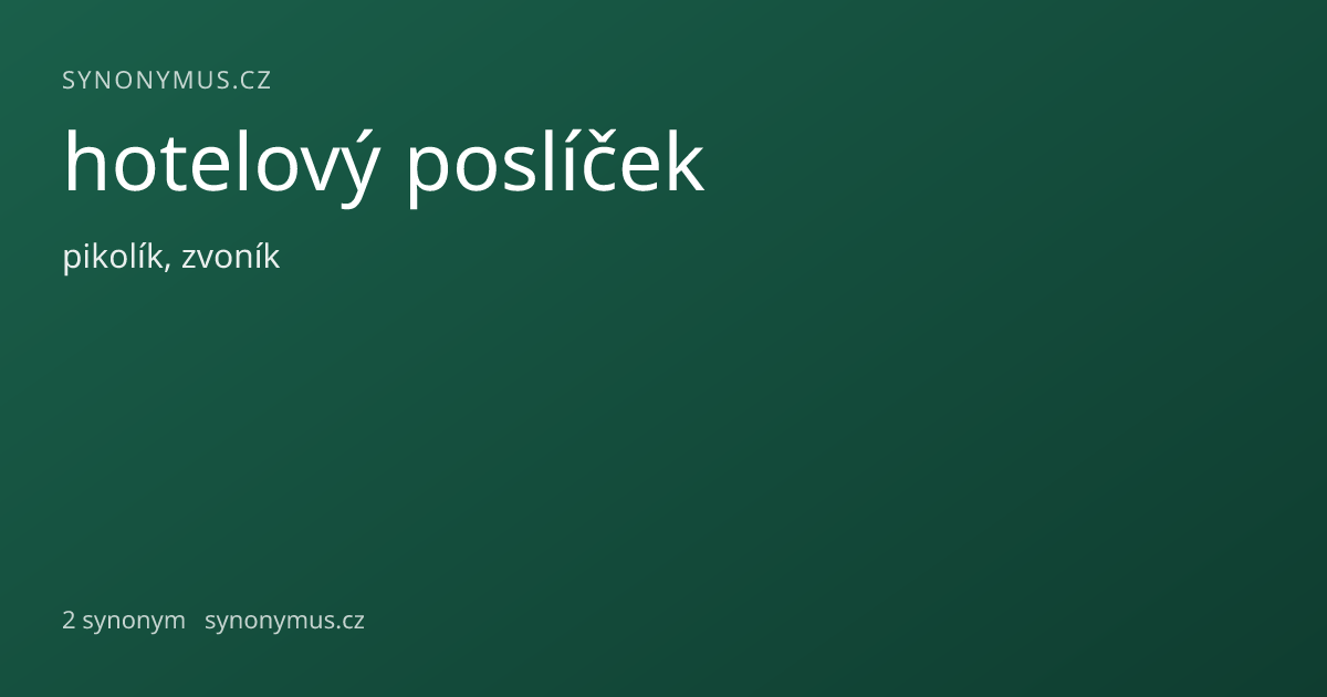 Náhled odkazu: hotelový poslíček