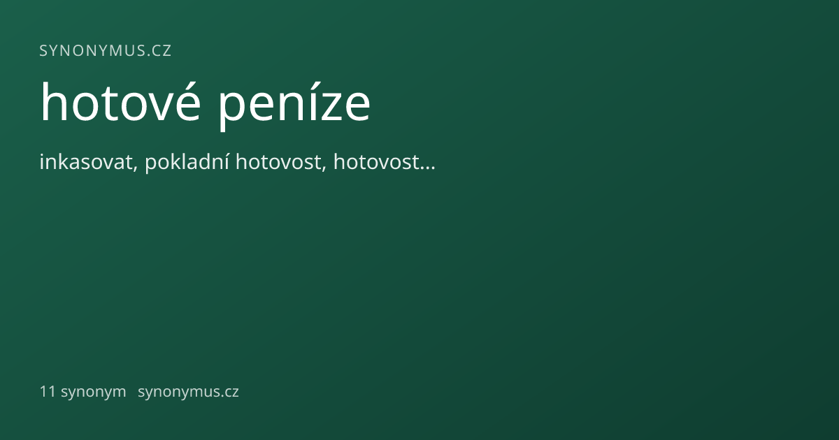Náhled odkazu: hotové peníze