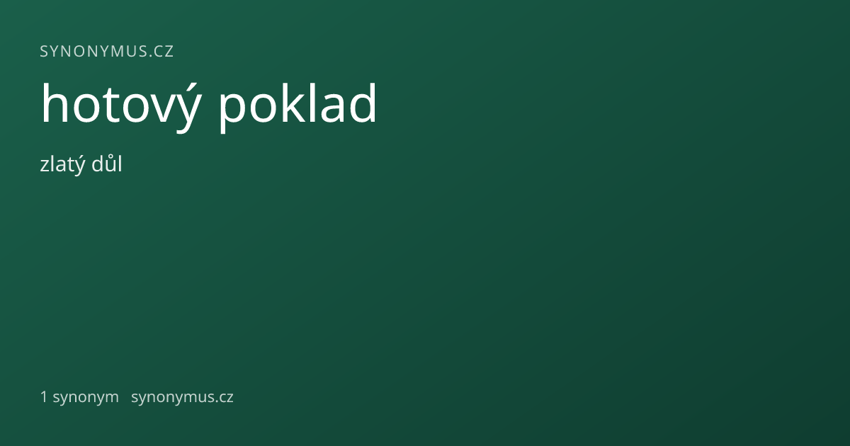 Náhled odkazu: hotový poklad