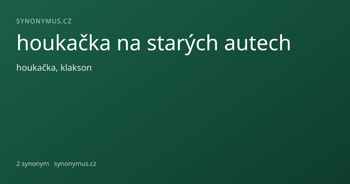 Náhled odkazu: houkačka na starých autech