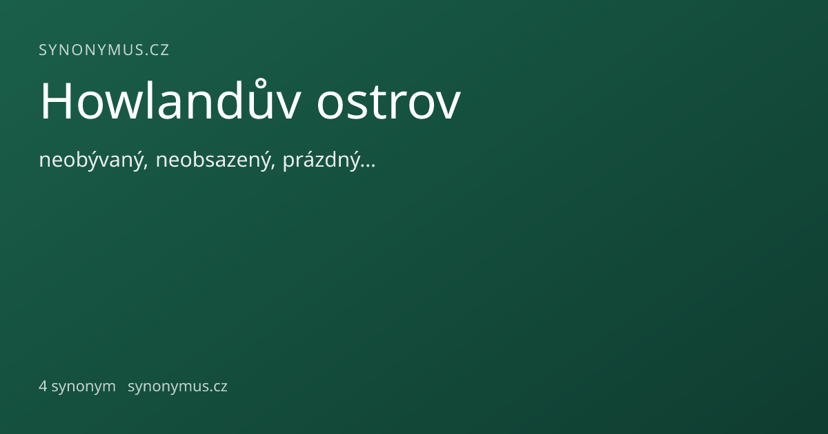 Náhled odkazu: Howlandův ostrov