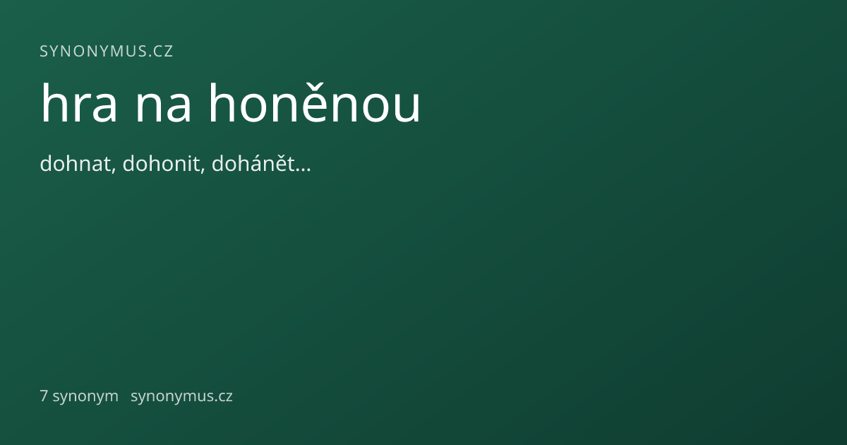 Náhled odkazu: hra na honěnou