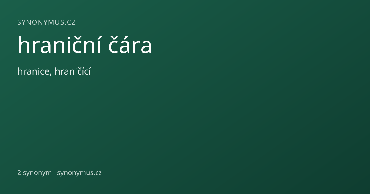 Náhled odkazu: hraniční čára