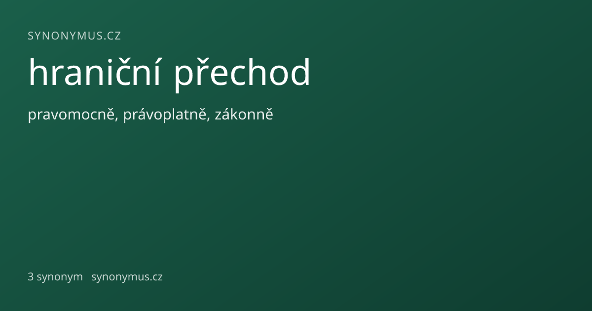 Náhled odkazu: hraniční přechod