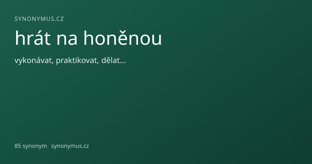 Náhled odkazu: hrát na honěnou