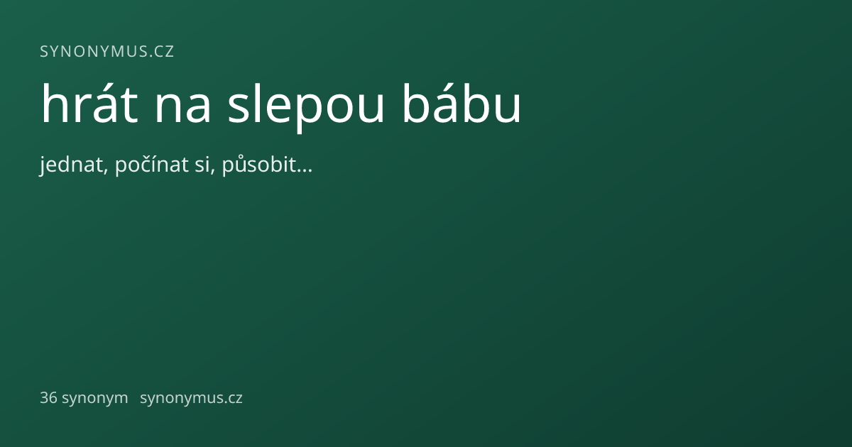 Náhled odkazu: hrát na slepou bábu