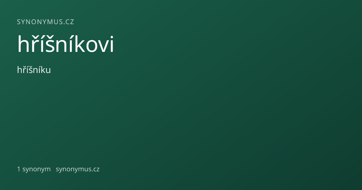 Náhled odkazu: hříšníkovi