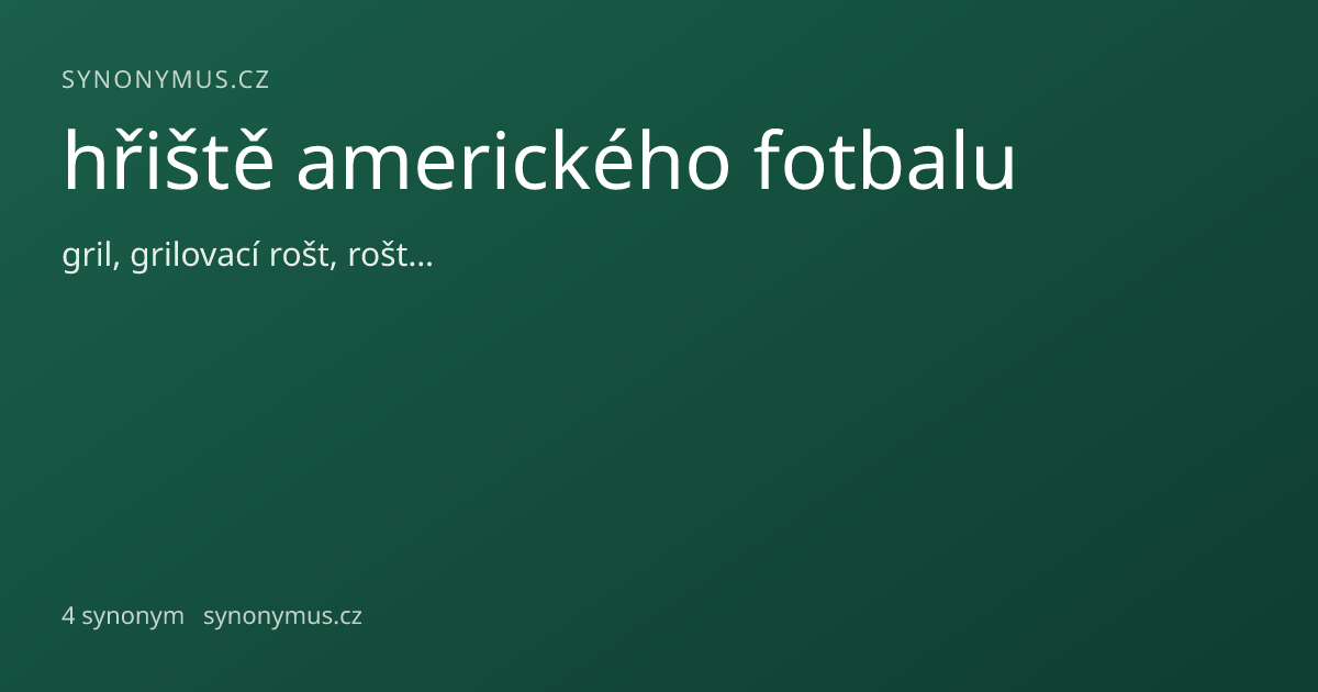 Náhled odkazu: hřiště amerického fotbalu