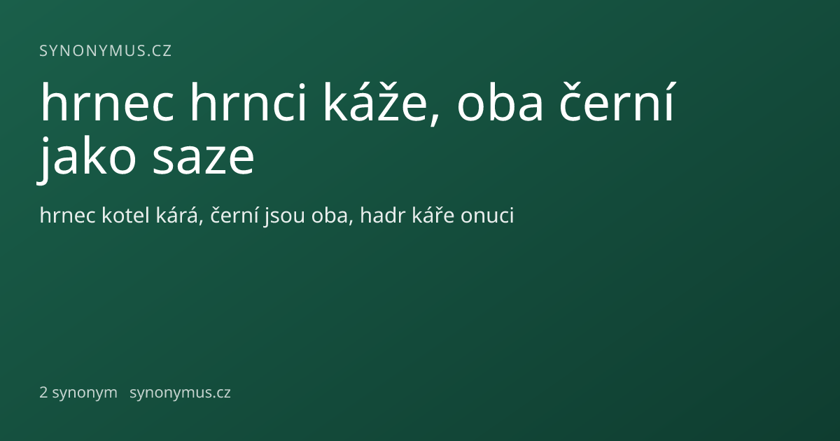 Náhled odkazu: hrnec hrnci káže, oba černí jako saze