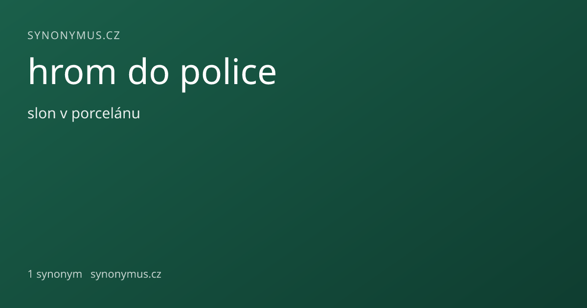 Náhled odkazu: hrom do police