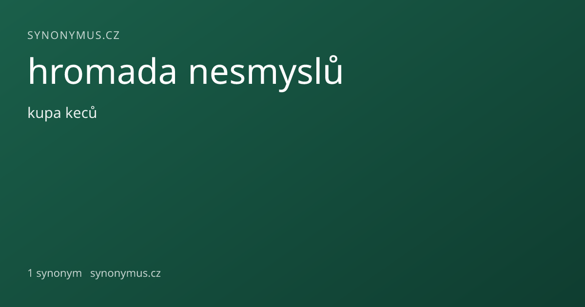 Náhled odkazu: hromada nesmyslů