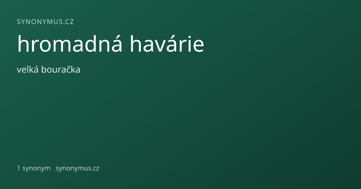Náhled odkazu: hromadná havárie