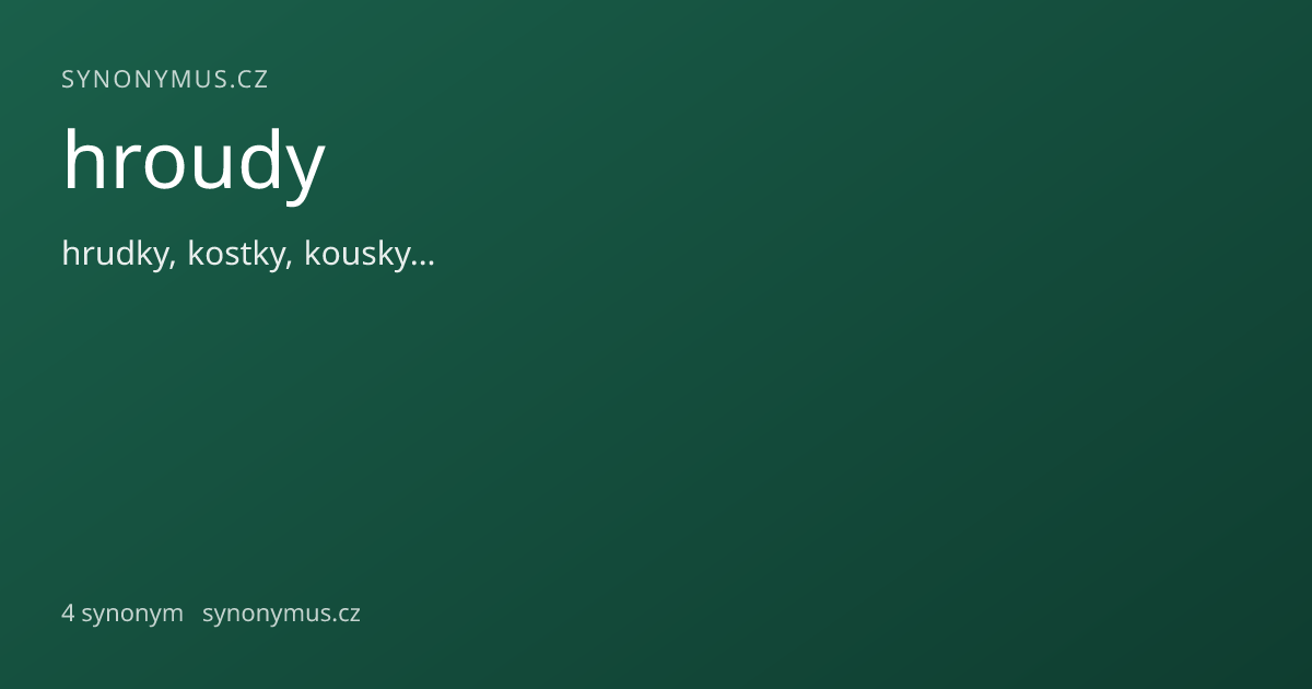 Náhled odkazu: hroudy