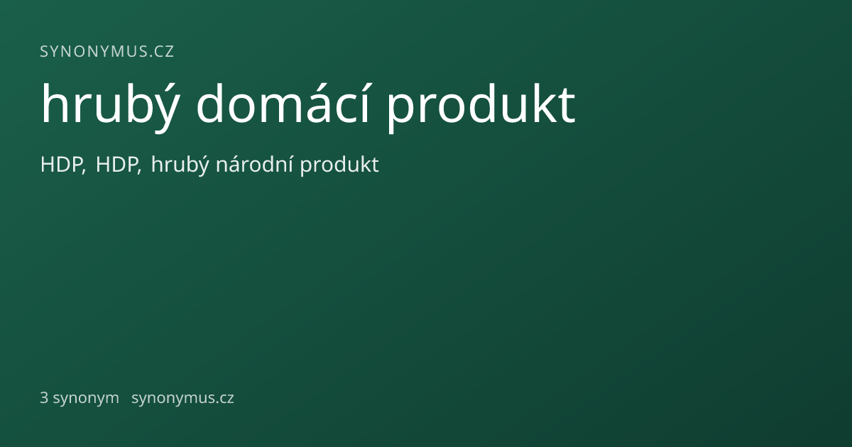 Náhled odkazu: hrubý domácí produkt