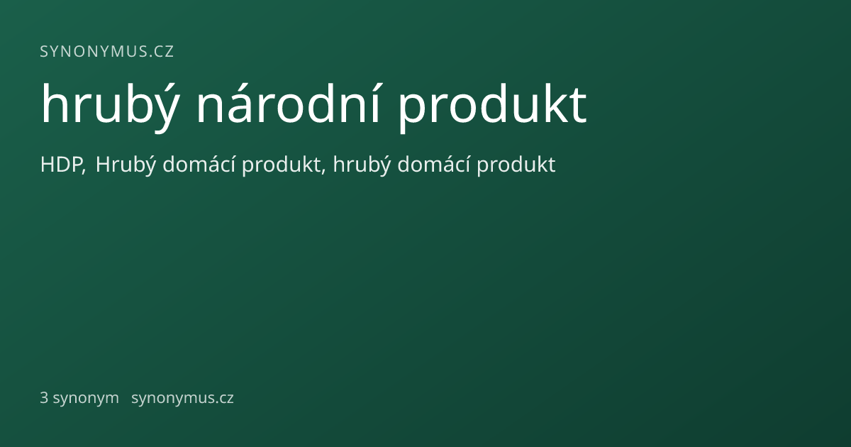 Náhled odkazu: hrubý národní produkt