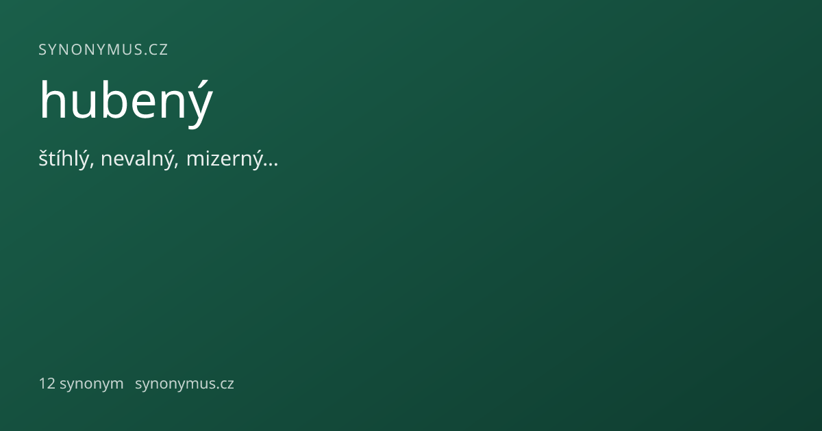 Náhled odkazu: hubený