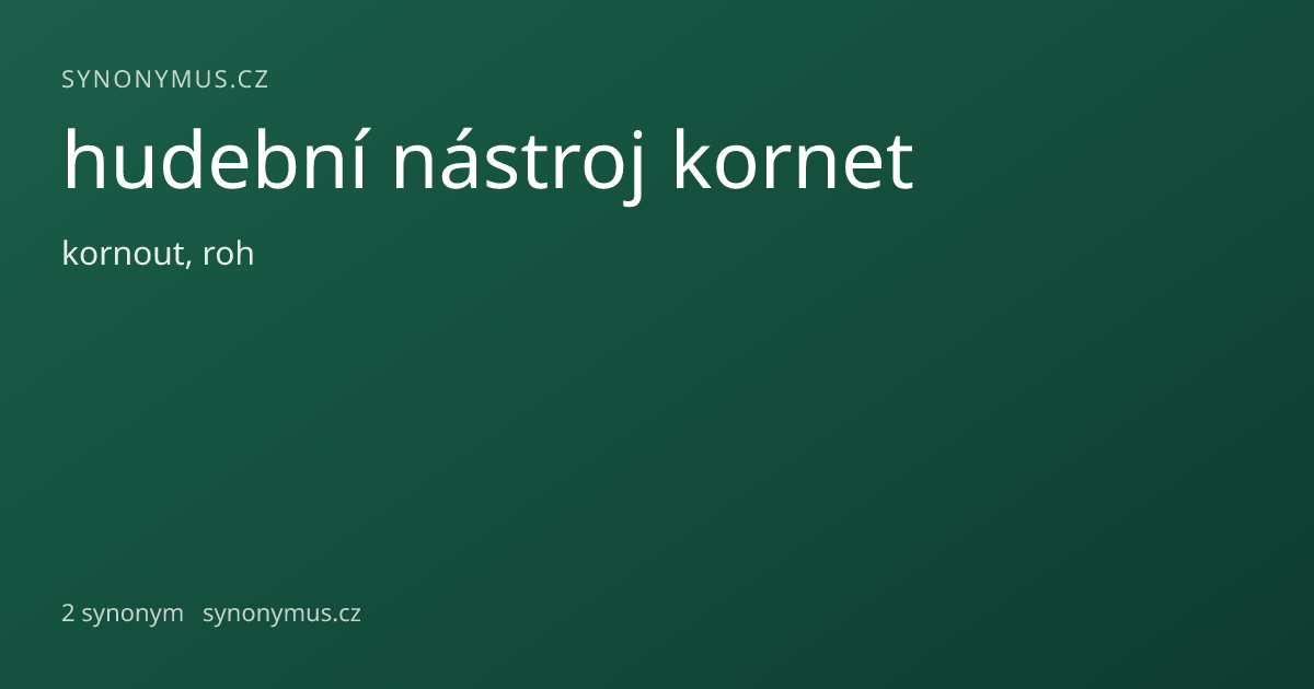 Náhled odkazu: hudební nástroj kornet
