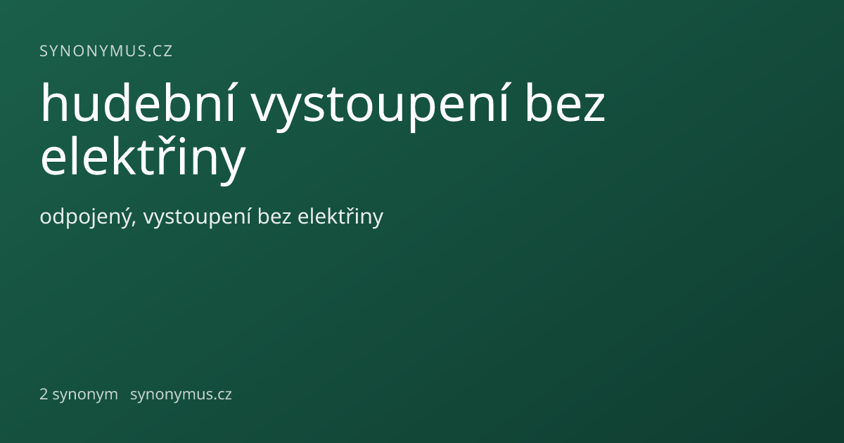 Náhled odkazu: hudební vystoupení bez elektřiny