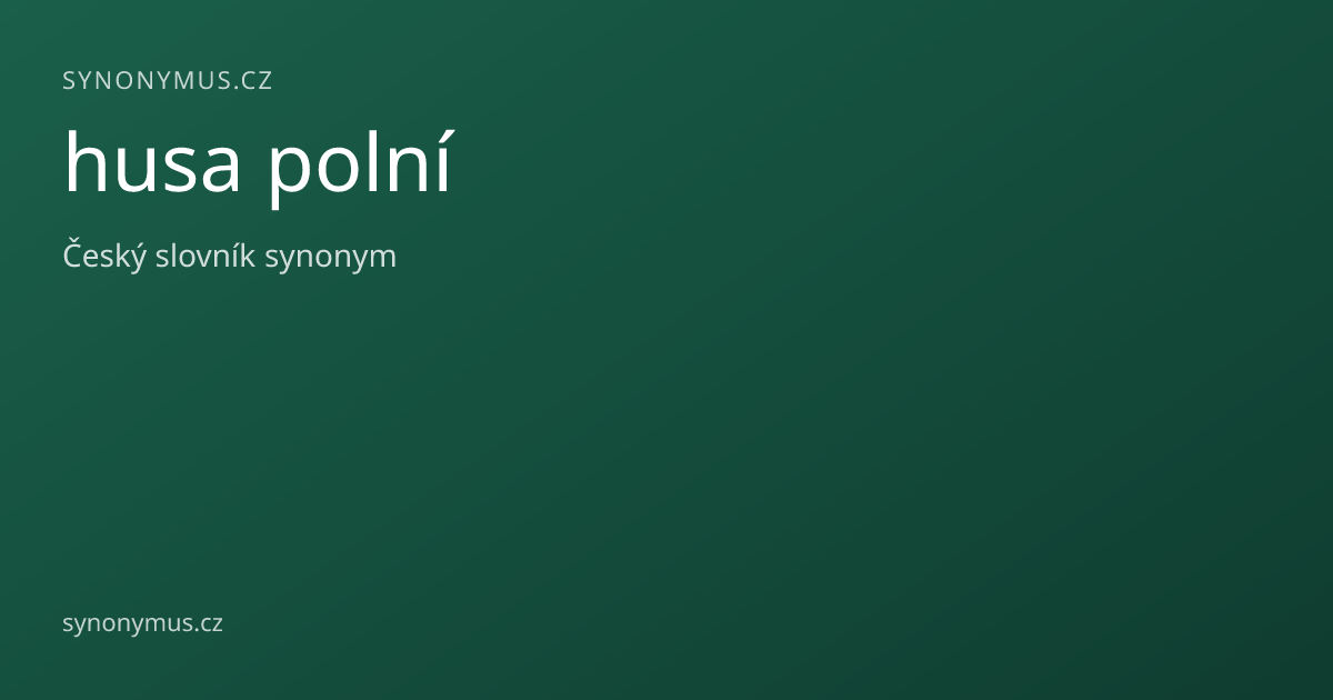 Náhled odkazu: husa polní