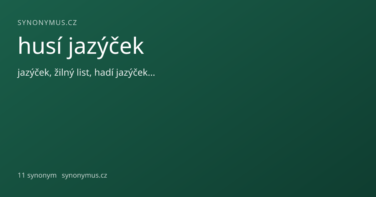 Náhled odkazu: husí jazýček