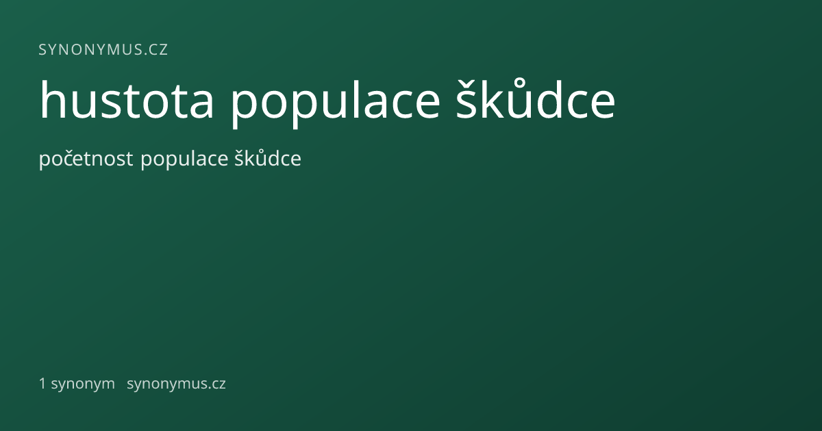 Náhled odkazu: hustota populace škůdce
