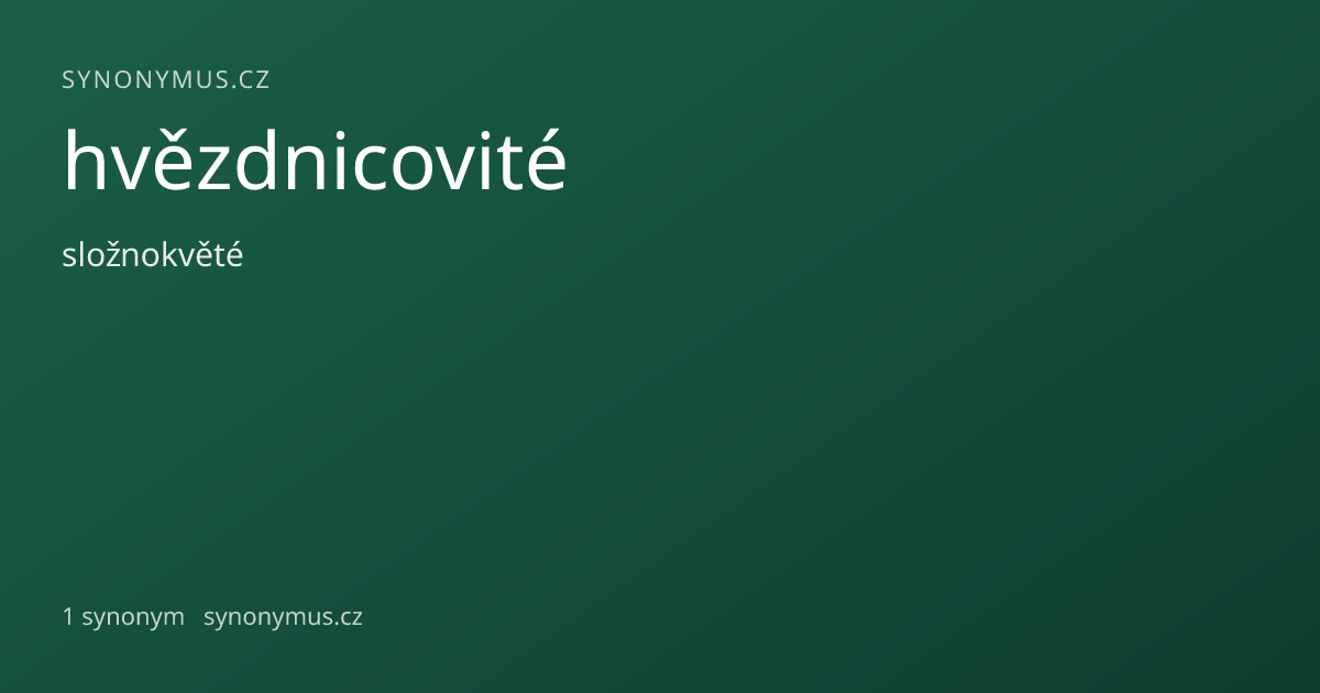 Náhled odkazu: hvězdnicovité