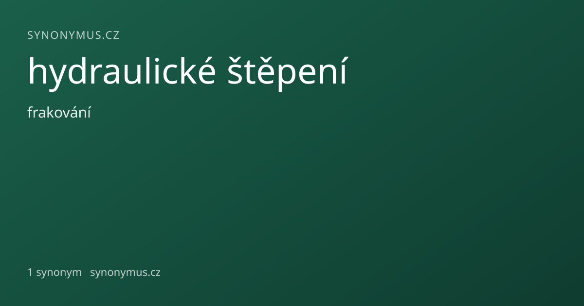 Náhled odkazu: hydraulické štěpení