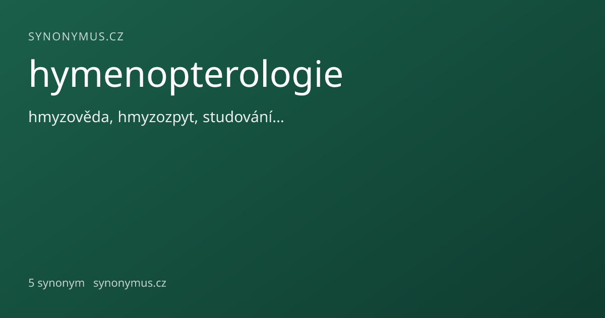 Náhled odkazu: hymenopterologie