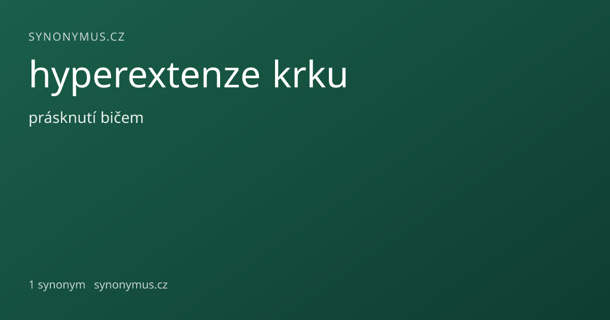 Náhled odkazu: hyperextenze krku